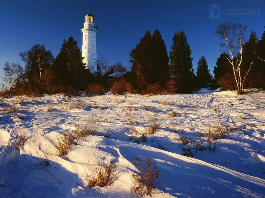 Foto: Cana Island Lighthouse On Lake Michigan, Door County, Wisconsin