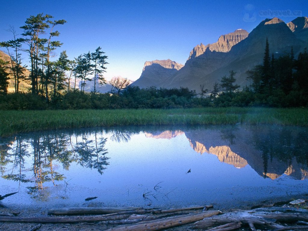 Foto: Lakeside Pond, St Mary Lake, Glacier National Park, Montana