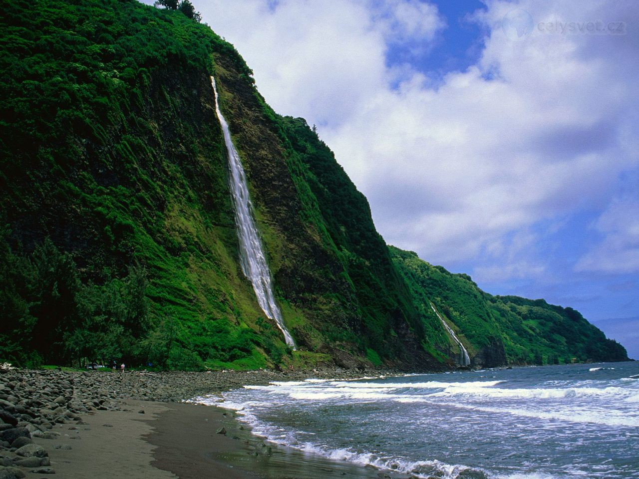 Foto: Kaluahine Waterfall, Waipio Valley, Hamakua Coast, Hawaii