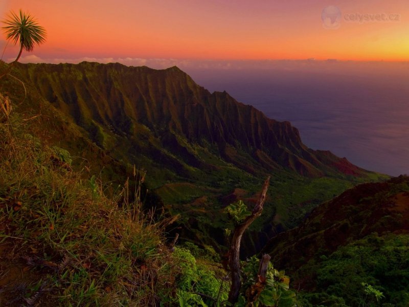 Foto: The Kalalau Valley At Sunset, Kauai